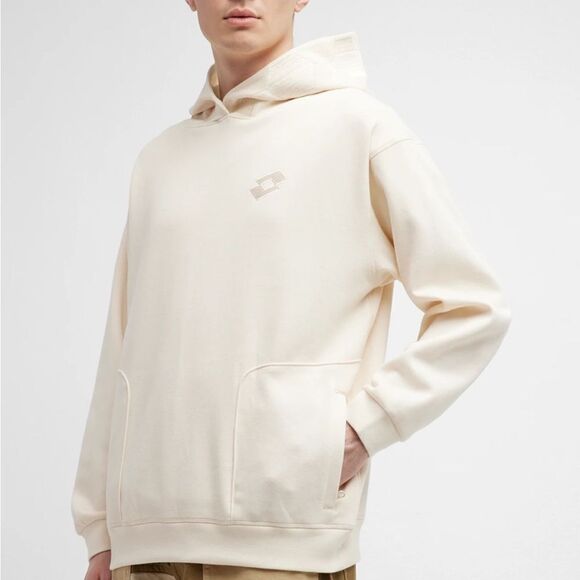 Lotto NYC Men’s Tonal Winter White Soccer Embroidered Hoodie Size M NWT - Picture 1 of 5